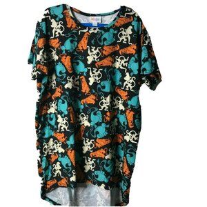 Lularoe Kids Gracie Size 12 Disney Aladdin Genie Short Sleeve Shirt Soft
